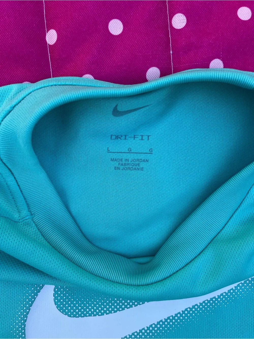 Nike Kids' Aqua Blue athletic Shirt - Short Sleeve